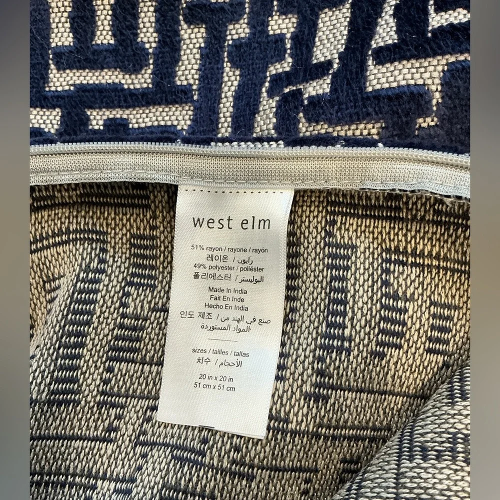 West Elm set of 2 20”X20” pillow covers